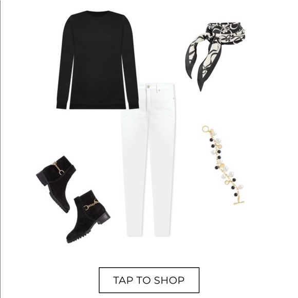 Talbots swirly bows Diamond scarf - Picture 9 of 16